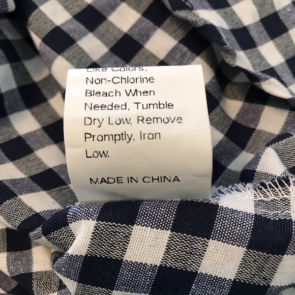 3/$30 SHEIN Ruffle Cuff Tie Hem Plaid Top Large - Picture 10 of 12